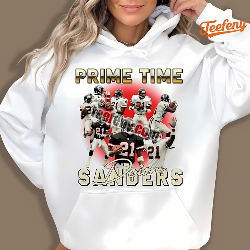 Deion Sanders Prime Time Vintage Football Retro Hoodie Deion Sanders Prime Time Vintage Football Retro Hoodie