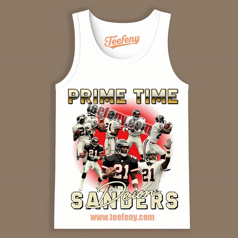 Deion Sanders Prime Time Vintage Football Retro Tanktop Deion Sanders Prime Time Vintage Football Retro Tanktop