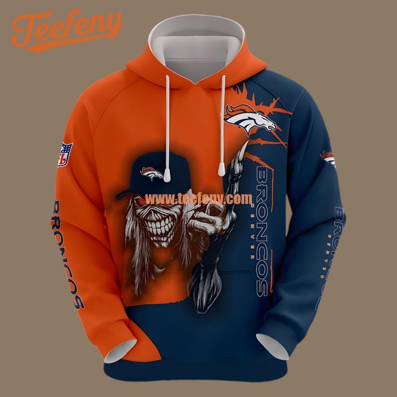 Denver Broncos St Patricks Day Green Puff Print 3D Hoodie