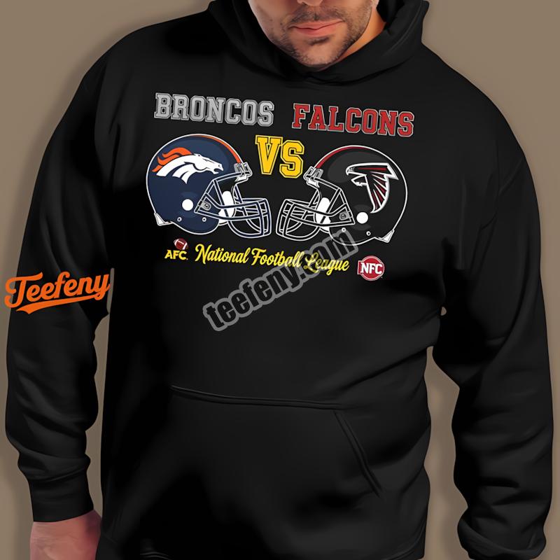 Denver Broncos Vs Atlanta Falcons Retro Rivalry Hoodie Denver Broncos Vs Atlanta Falcons Retro Rivalry Hoodie