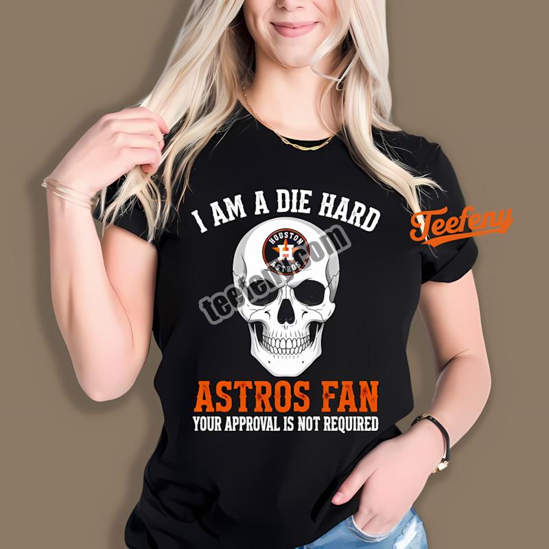 Die Hard Houston Astros Horror Skull Shirt