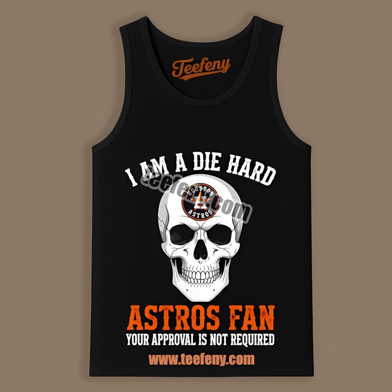 Die Hard Houston Astros Horror Skull Tanktop Die Hard Houston Astros Horror Skull Tanktop