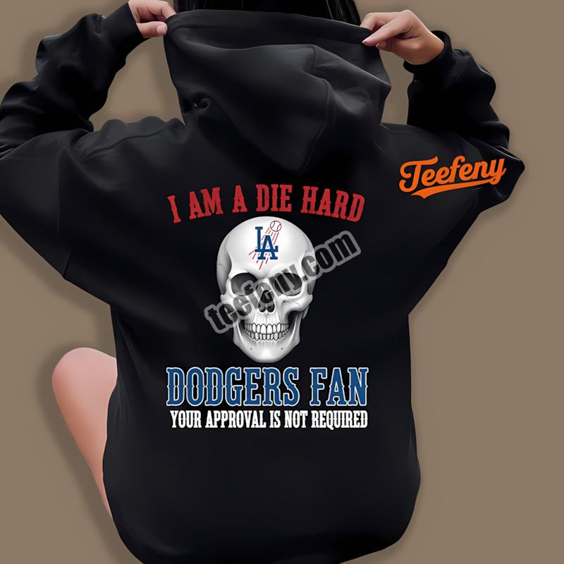Die Hard Los Angeles Dodgers Baseball Fan Skull Hoodie Die Hard Los Angeles Dodgers Baseball Fan Skull Hoodie