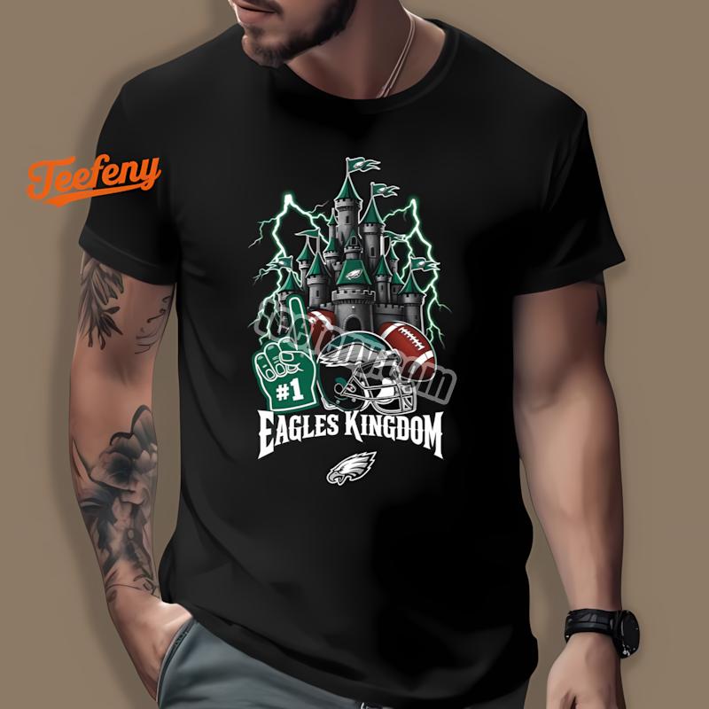 Eagles Kingdom Castle And Helmet Philadelphia Football Shirt