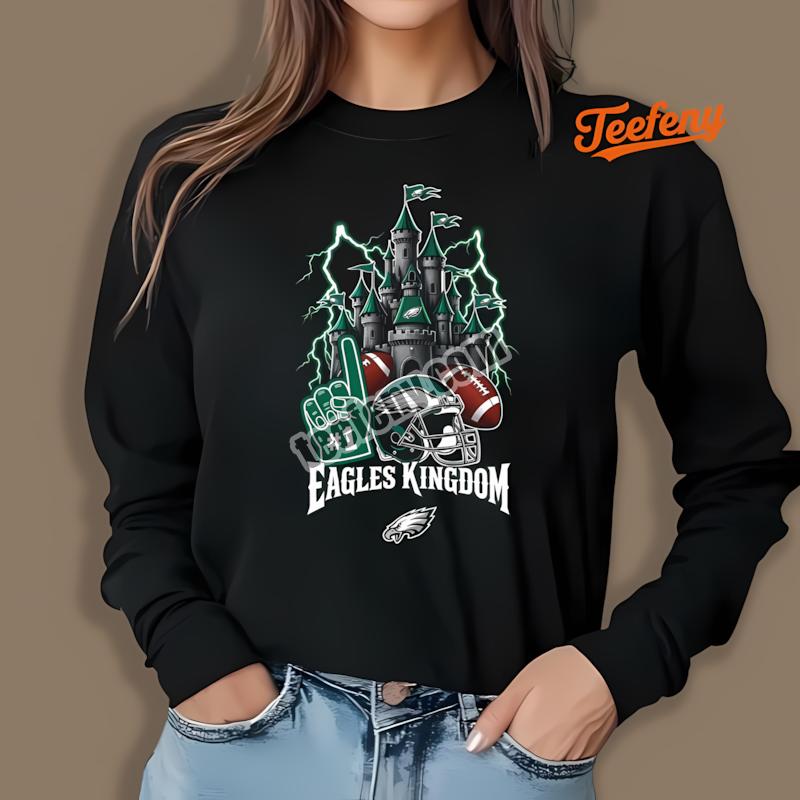 Eagles Kingdom Castle And Helmet Philadelphia Football Long Sleeve Eagles Kingdom Castle And Helmet Philadelphia Football Long Sleeve