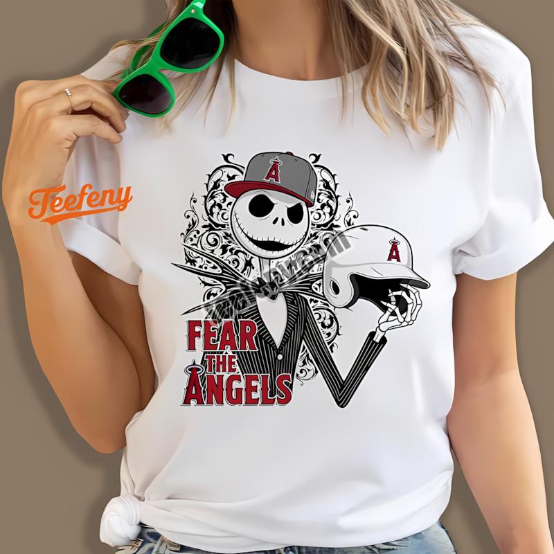 Fear The Los Angeles Angels Jack Skellington Halloween Shirt