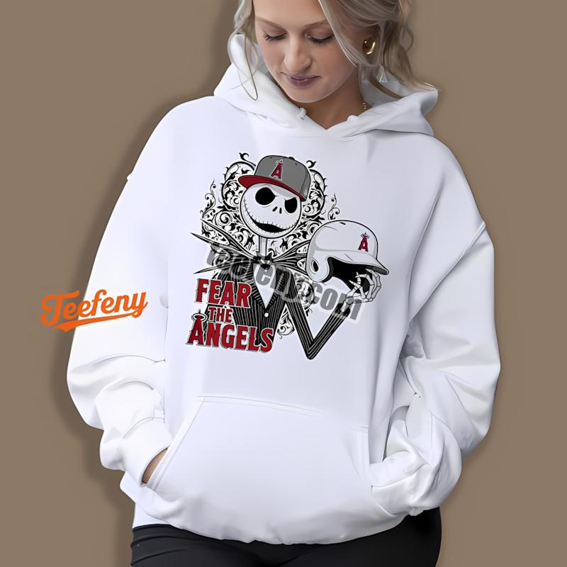 Fear The Los Angeles Angels Jack Skellington Halloween Hoodie Fear The Los Angeles Angels Jack Skellington Halloween Hoodie