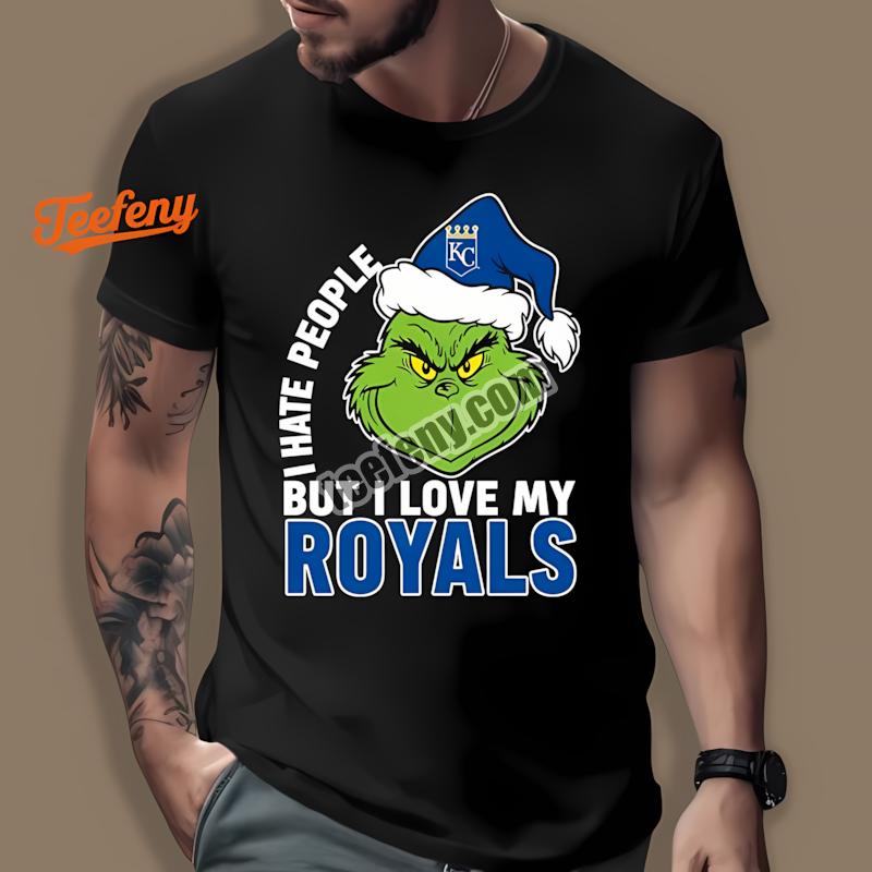 Football Grinch Kansas City Royals Hate People Shirt