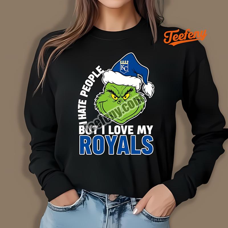 Football Grinch Kansas City Royals Hate People Long Sleeve Football Grinch Kansas City Royals Hate People Long Sleeve