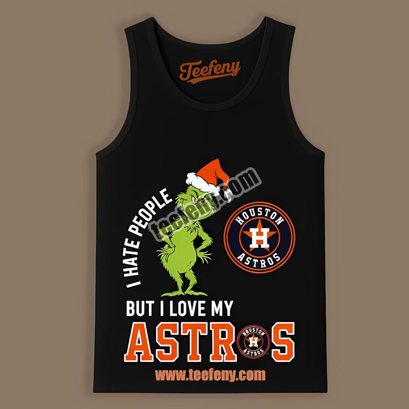 Funny Houston Astros Grinch I Hate People Unisex Tanktop Funny Houston Astros Grinch I Hate People Unisex Tanktop