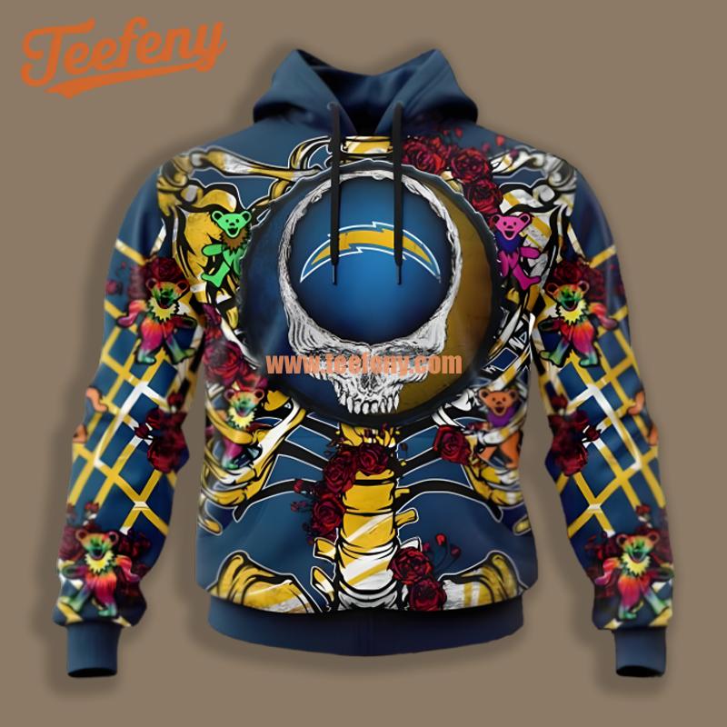 Grateful Dead New England Patriots Red Blue Printed 3D Hoodie