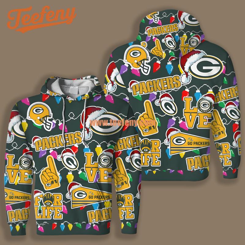 Green Bay Packers Puzzle Autism Awareness Black Art 3D Hoodie