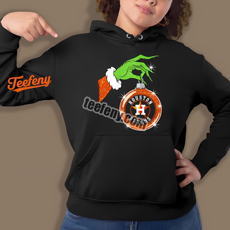 Grinch Hand Holding Houston Astros Ornament Hoodie Men Women Grinch Hand Holding Houston Astros Ornament Hoodie Men Women