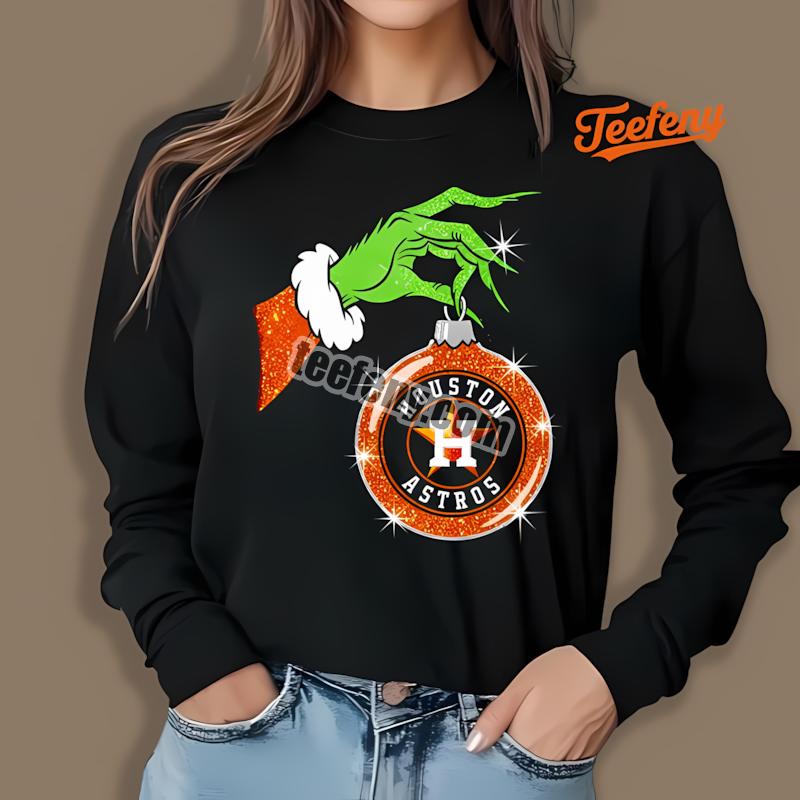 Grinch Hand Holding Houston Astros Ornament Long Sleeve Men Women Grinch Hand Holding Houston Astros Ornament Long Sleeve Men Women