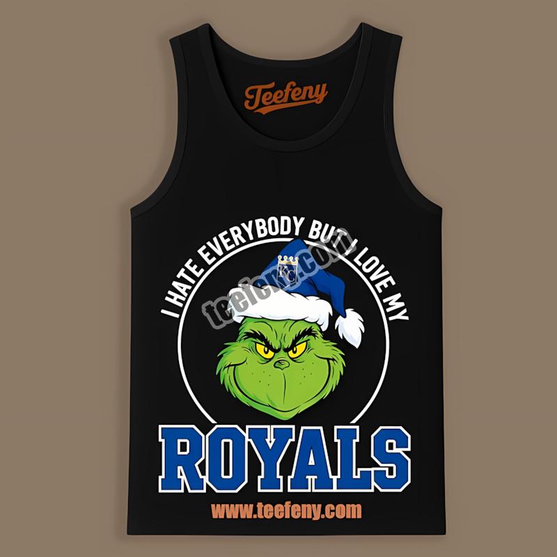Grinch Hate Everybody But Love Kansas City Royals Tanktop For Christmas Grinch Hate Everybody But Love Kansas City Royals Tanktop For Christmas