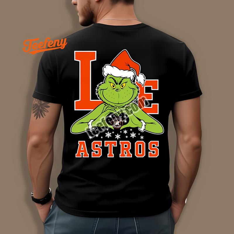 Grinch Love Houston Astros Christmas Vintage Shirt