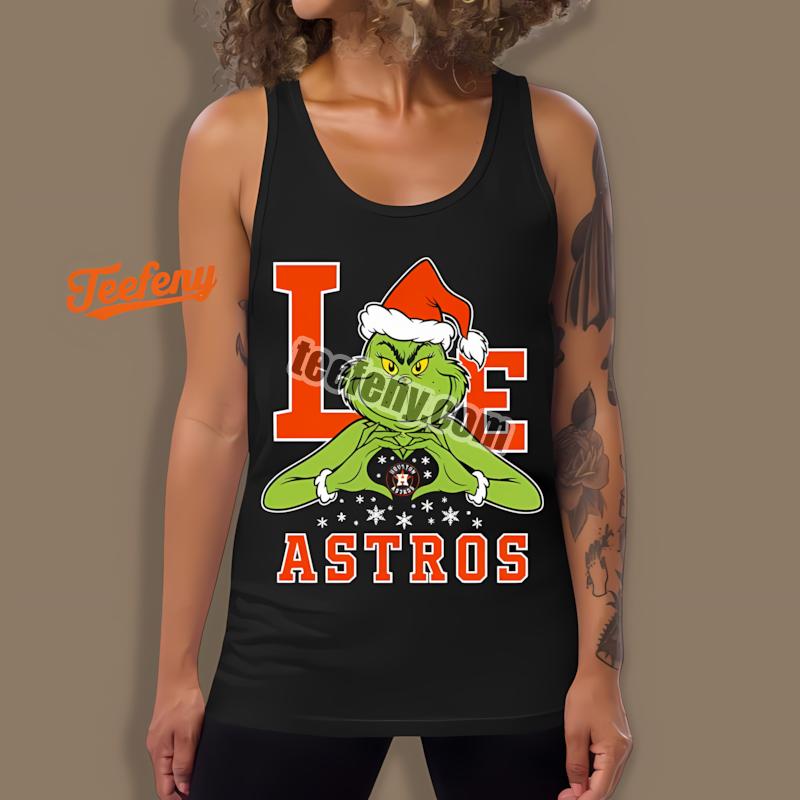 Grinch Love Houston Astros Christmas Vintage Tanktop Grinch Love Houston Astros Christmas Vintage Tanktop