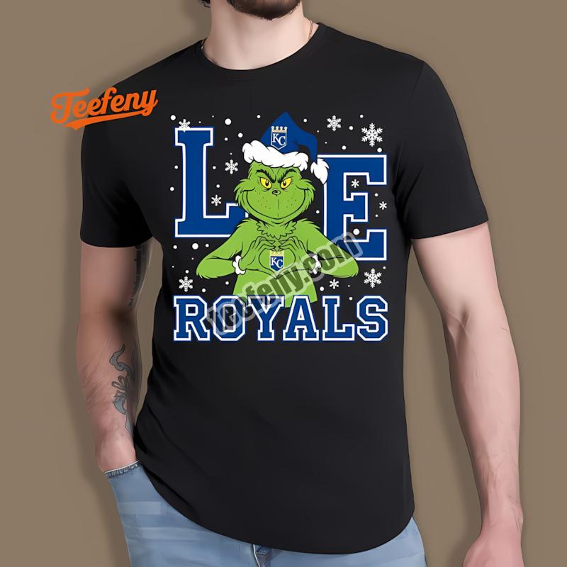 Grinch Love Kansas City Royals Christmas Classic Shirt