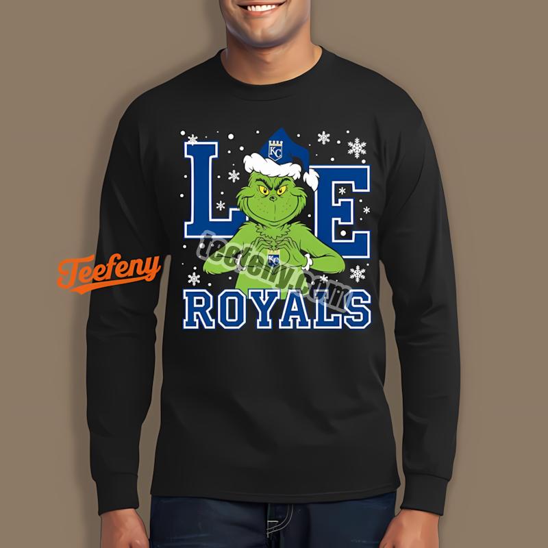 Grinch Love Kansas City Royals Christmas Classic Long Sleeve Grinch Love Kansas City Royals Christmas Classic Long Sleeve