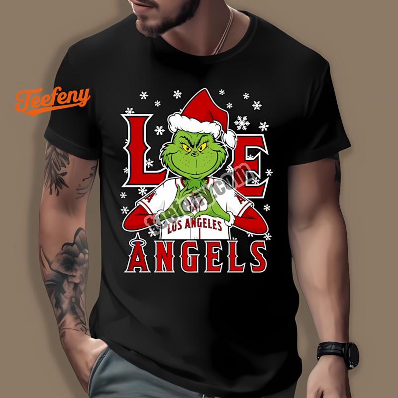 Grinch Love Los Angeles Angels Christmas Spirit Shirt