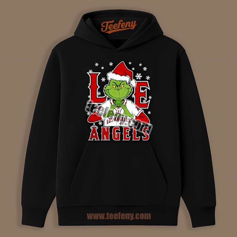 Grinch Love Los Angeles Angels Christmas Spirit Hoodie Grinch Love Los Angeles Angels Christmas Spirit Hoodie