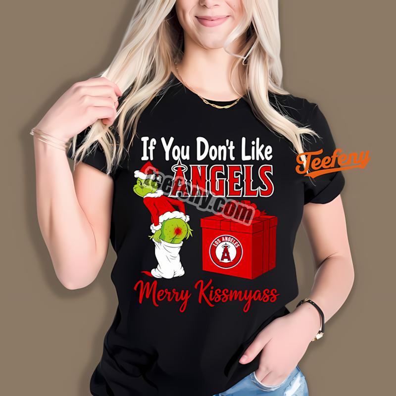 Grinch Merry Kissmyass Los Angeles Angels Holiday Shirt