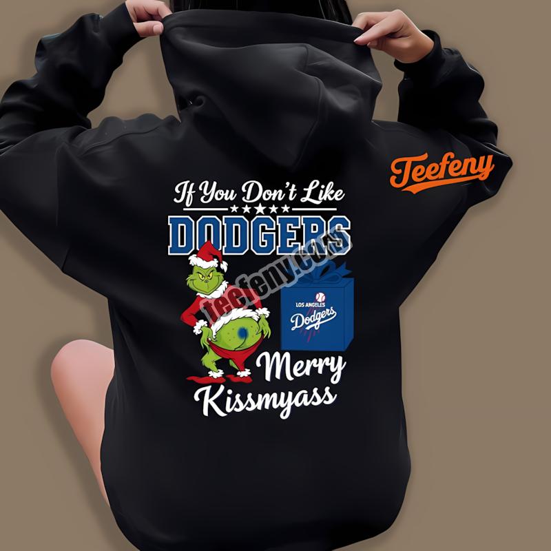 Grinch Merry Kissmyass Los Angeles Dodgers Holiday Hoodie Grinch Merry Kissmyass Los Angeles Dodgers Holiday Hoodie