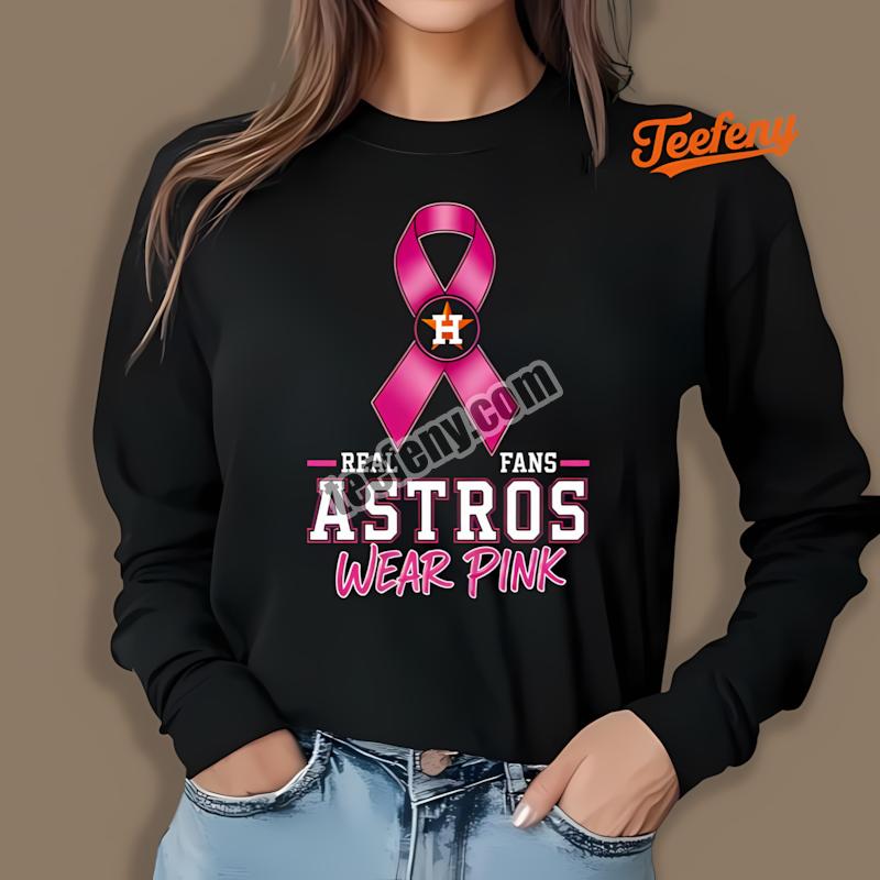 Houston Astros Breast Cancer Awareness Fans Wear Pink Statement Long Sleeve Houston Astros Breast Cancer Awareness Fans Wear Pink Statement Long Sleeve