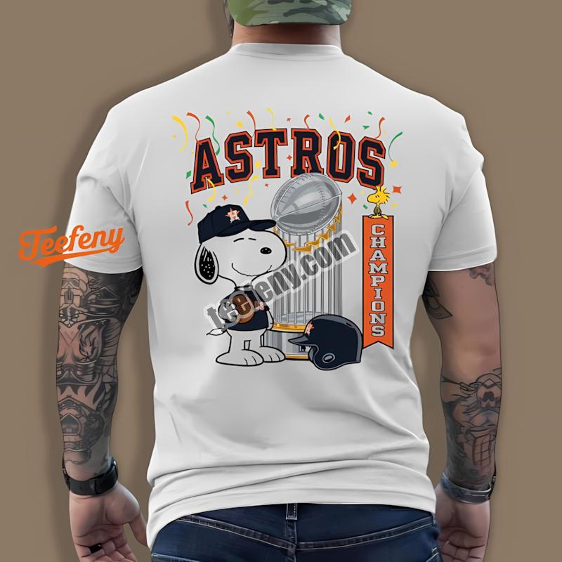Houston Astros Champions Snoopy Celebration Printed Shirt