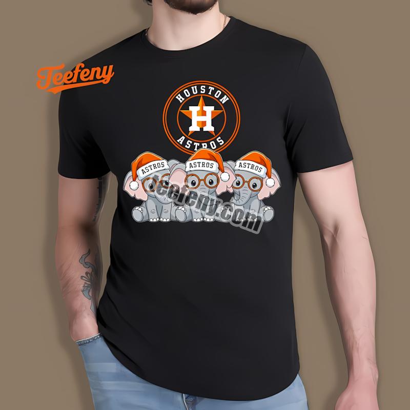 Houston Astros Christmas Elephants Unisex Shirt