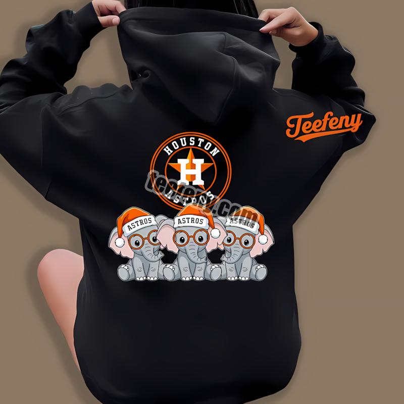 Houston Astros Christmas Elephants Unisex Hoodie Houston Astros Christmas Elephants Unisex Hoodie