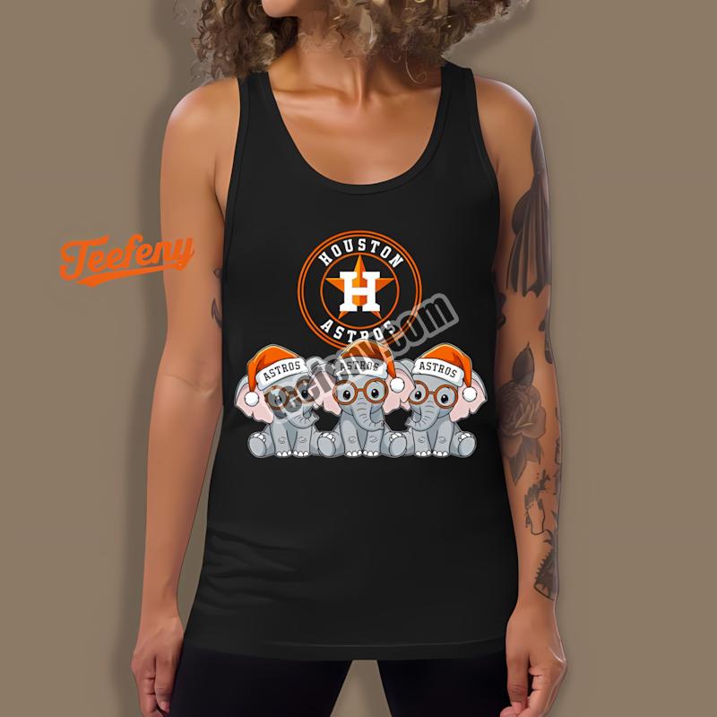 Houston Astros Christmas Elephants Unisex Tanktop Houston Astros Christmas Elephants Unisex Tanktop