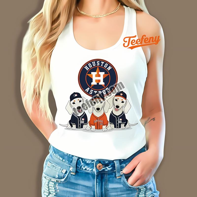 Houston Astros Dachshund Dogs Sports Tanktop Houston Astros Dachshund Dogs Sports Tanktop