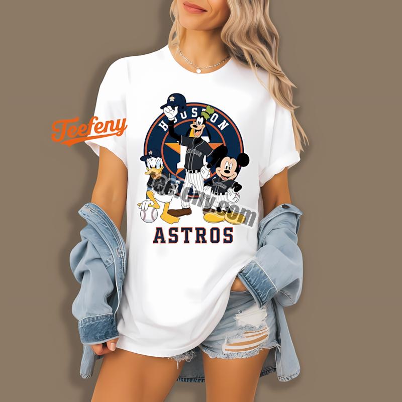 Houston Astros Disney Characters Mickey Donald Goofy Trendy Shirt