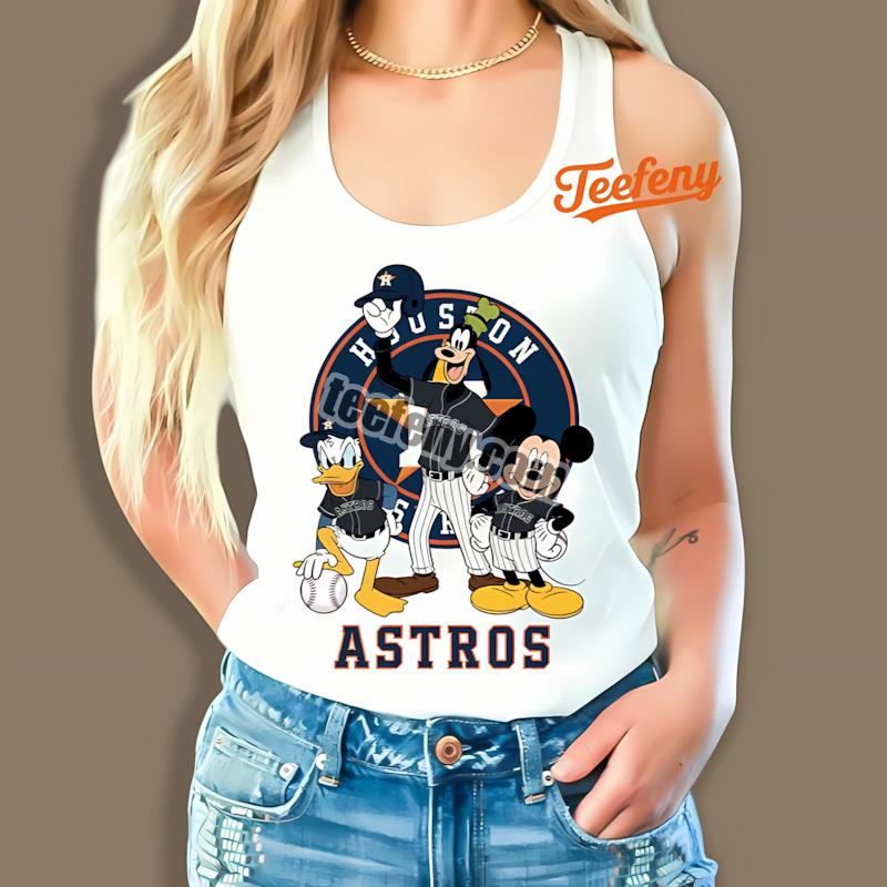Houston Astros Disney Characters Mickey Donald Goofy Trendy Tanktop Houston Astros Disney Characters Mickey Donald Goofy Trendy Tanktop