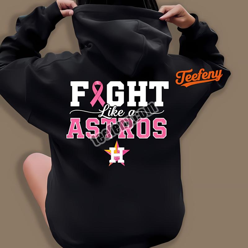 Houston Astros Fight Like A Breast Cancer Awareness Color Hoodie Houston Astros Fight Like A Breast Cancer Awareness Color Hoodie