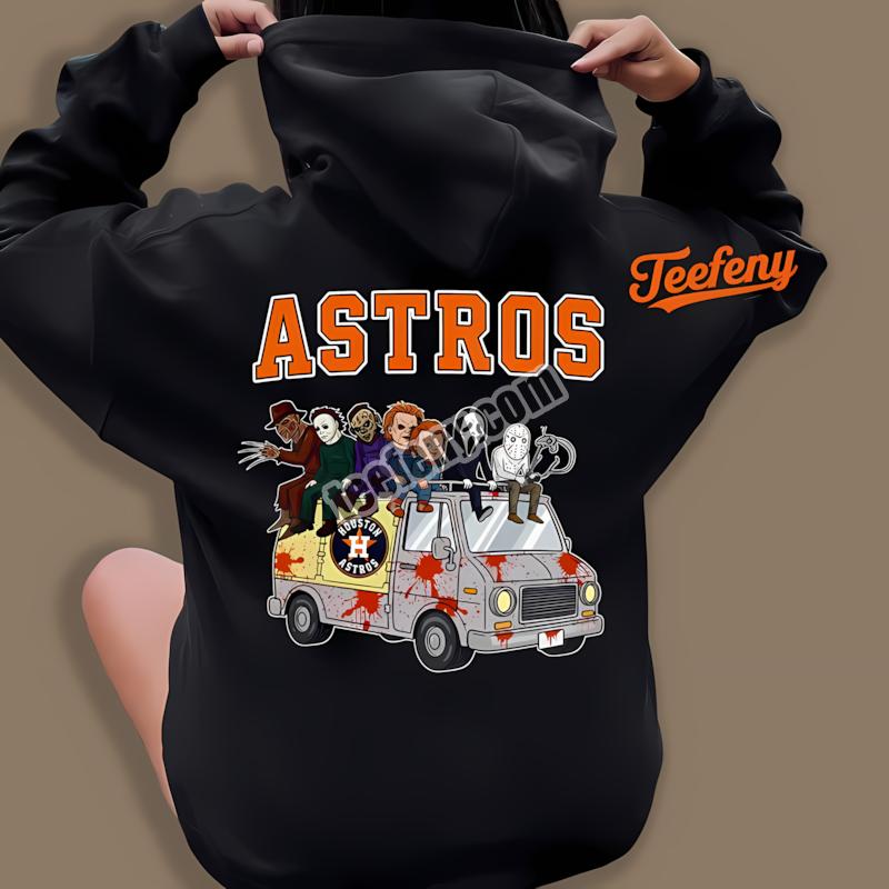 Houston Astros Halloween Characters On Bus Hoodie Idea Houston Astros Halloween Characters On Bus Hoodie Idea