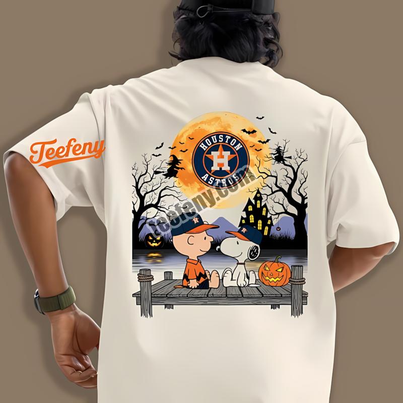Houston Astros Halloween Charlie Brown And Snoopy Shirt Printing