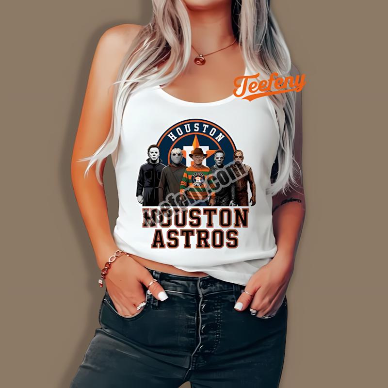 Houston Astros Halloween Horror Killers Cheap Custom Tanktop Houston Astros Halloween Horror Killers Cheap Custom Tanktop