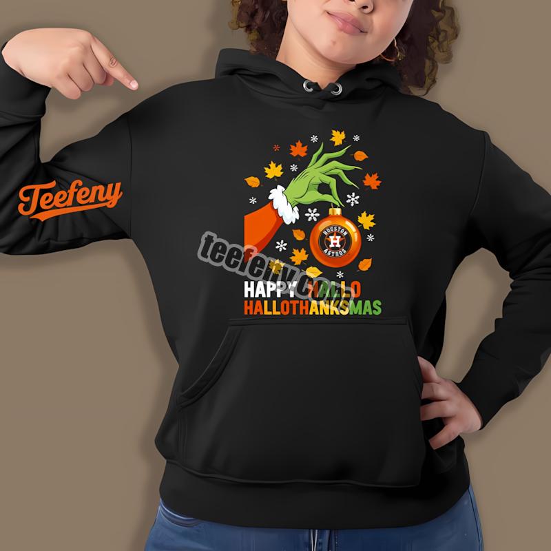 Houston Astros Happy Hallothanksmas Hoodie Design Houston Astros Happy Hallothanksmas Hoodie Design