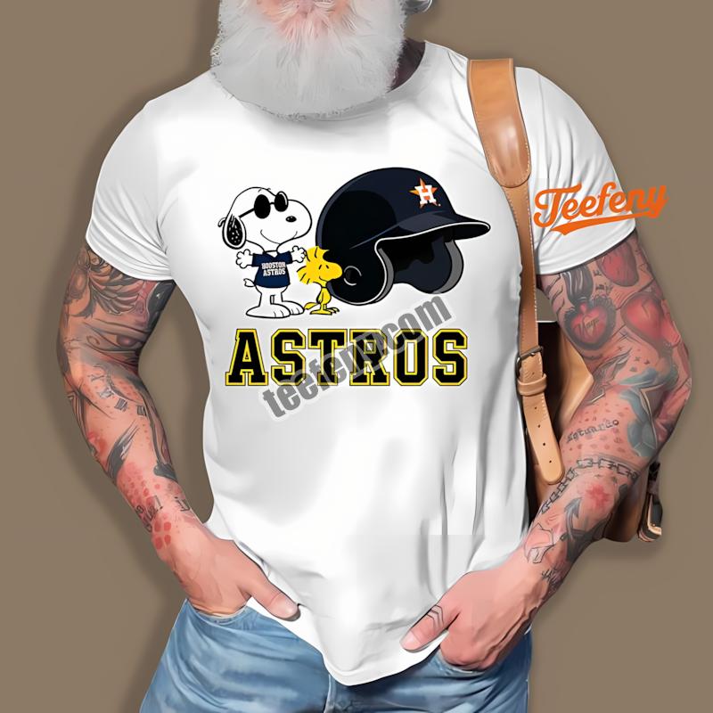 Houston Astros Helmet Vs Snoopy Woodstock Cool Shirt