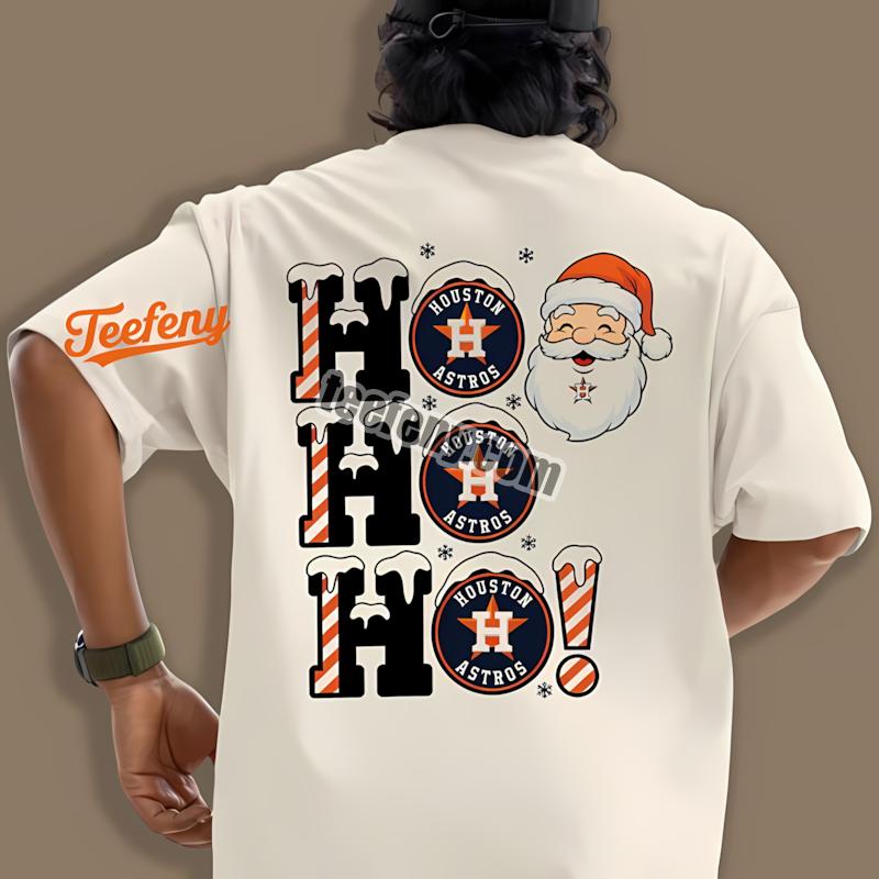 Houston Astros Ho Ho Ho Santa Christmas Soft Shirt