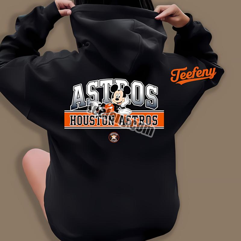 Houston Astros Mickey Mouse Relaxed Style Mens Graphic Hoodie Houston Astros Mickey Mouse Relaxed Style Mens Graphic Hoodie