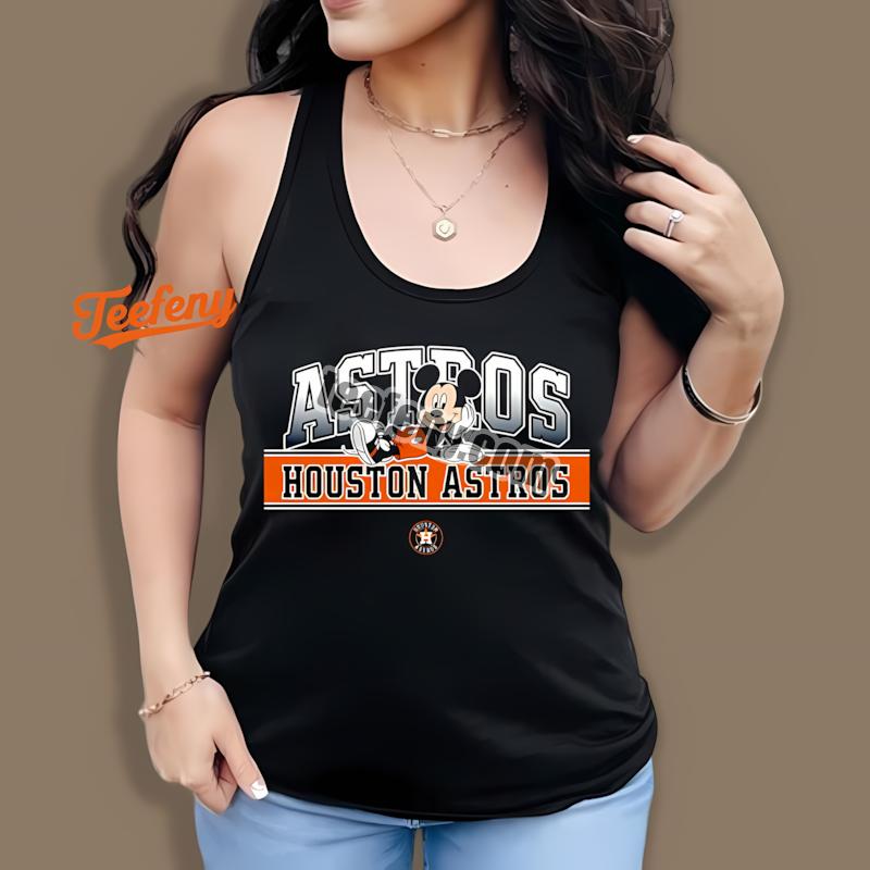 Houston Astros Mickey Mouse Relaxed Style Mens Graphic Tanktop Houston Astros Mickey Mouse Relaxed Style Mens Graphic Tanktop