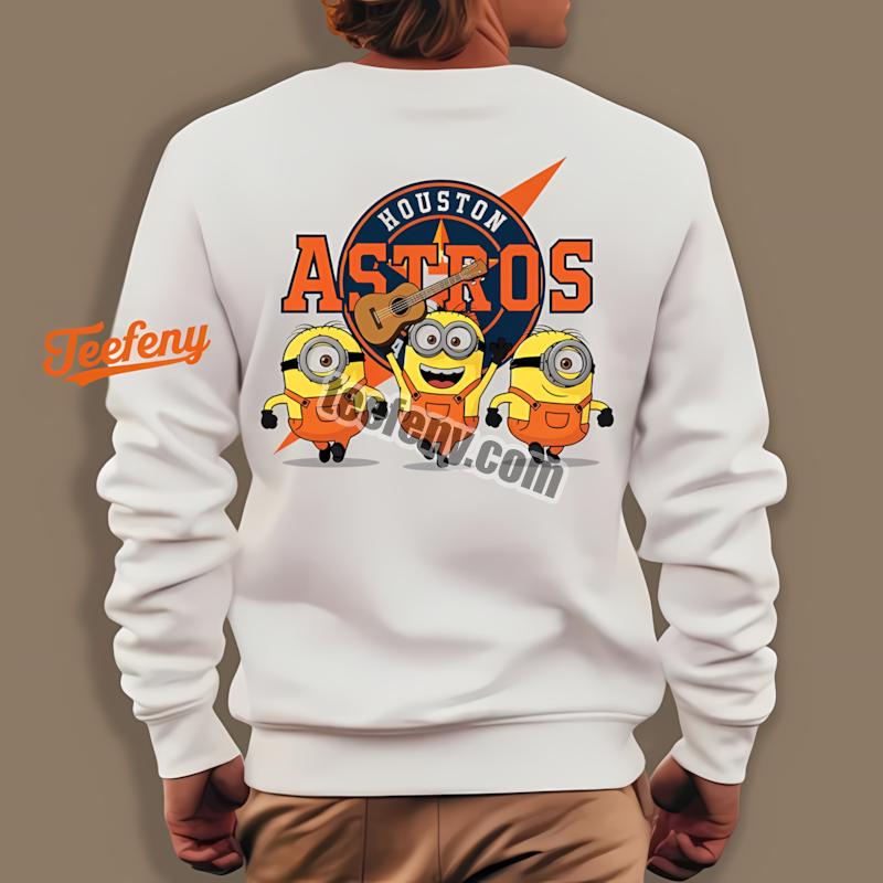 Houston Astros Minions Cheap Graphic Long Sleeve Houston Astros Minions Cheap Graphic Long Sleeve