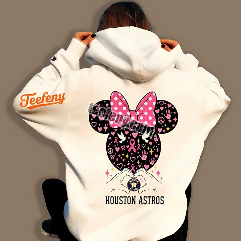 Houston Astros Minnie Mouse Breast Cancer Awareness Statement Hoodie Houston Astros Minnie Mouse Breast Cancer Awareness Statement Hoodie
