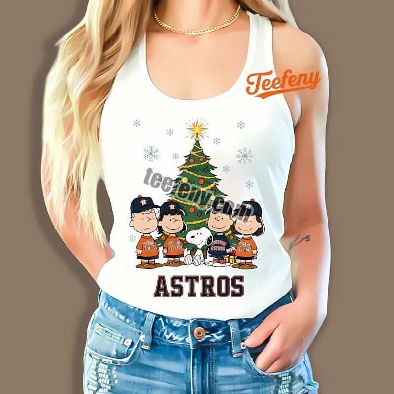 Houston Astros Peanuts Christmas Casual Tanktop Houston Astros Peanuts Christmas Casual Tanktop