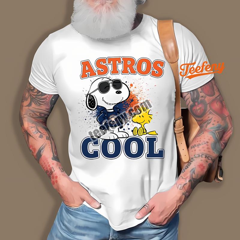 Houston Astros Snoopy Baseball Running Printed Shirt