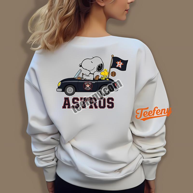Houston Astros Snoopy Driving Car Cool Long Sleeve Houston Astros Snoopy Driving Car Cool Long Sleeve