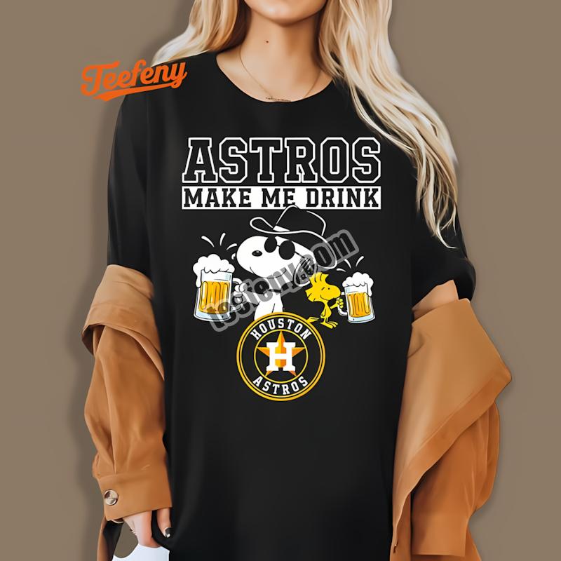 Houston Astros Snoopy Make Me Drink Graphic Shirt